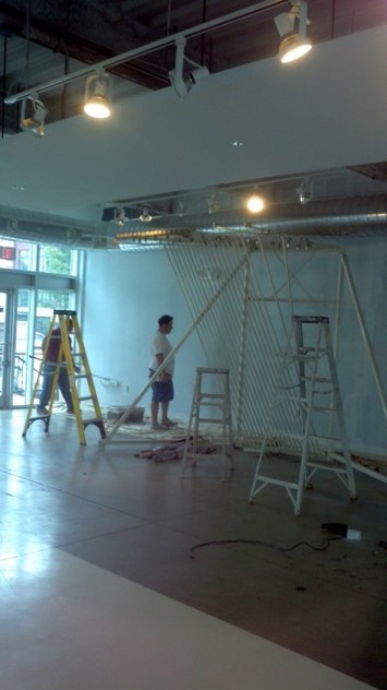 Commercial painting in a Charlotte store