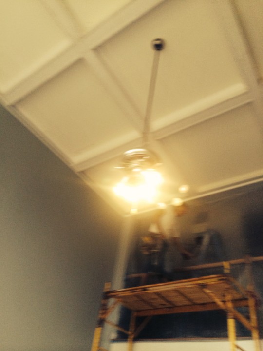 Beautiful Coffered Ceilings Built and Painted in Huntersville, NC