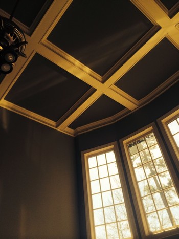 Beautiful Coffered Ceilings Built and Painted in Huntersville, NC