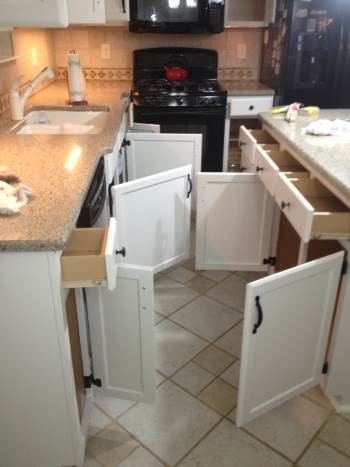 Before and After Cabinet Painting in Kanapoles, NC