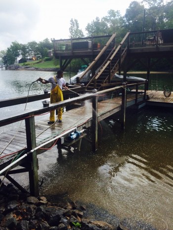 Dock Power Washing and Staining