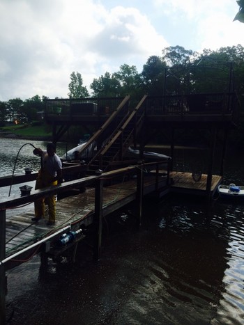 Dock Power Washing and Staining