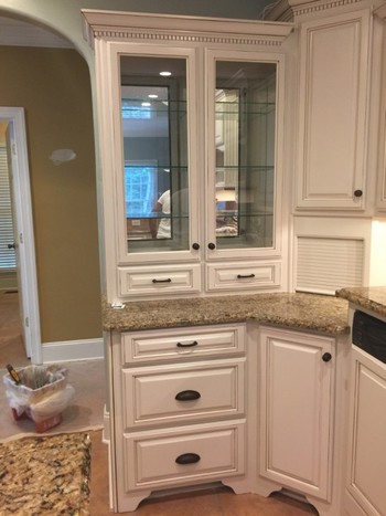 Before and After Kitchen Cabinet Painting in Indian Land, SC