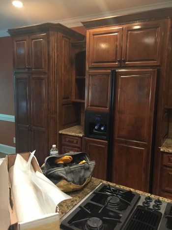 Before and After Kitchen Cabinet Painting in Indian Land, SC