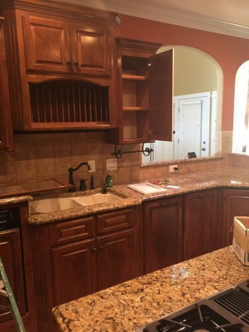 Before and After Kitchen Cabinet Painting in Indian Land, SC