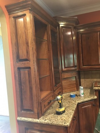 Before and After Kitchen Cabinet Painting in Indian Land, SC