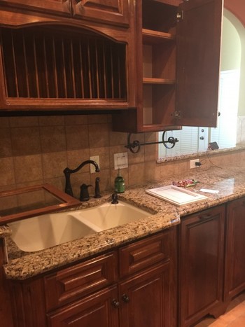Before and After Kitchen Cabinet Painting in Indian Land, SC